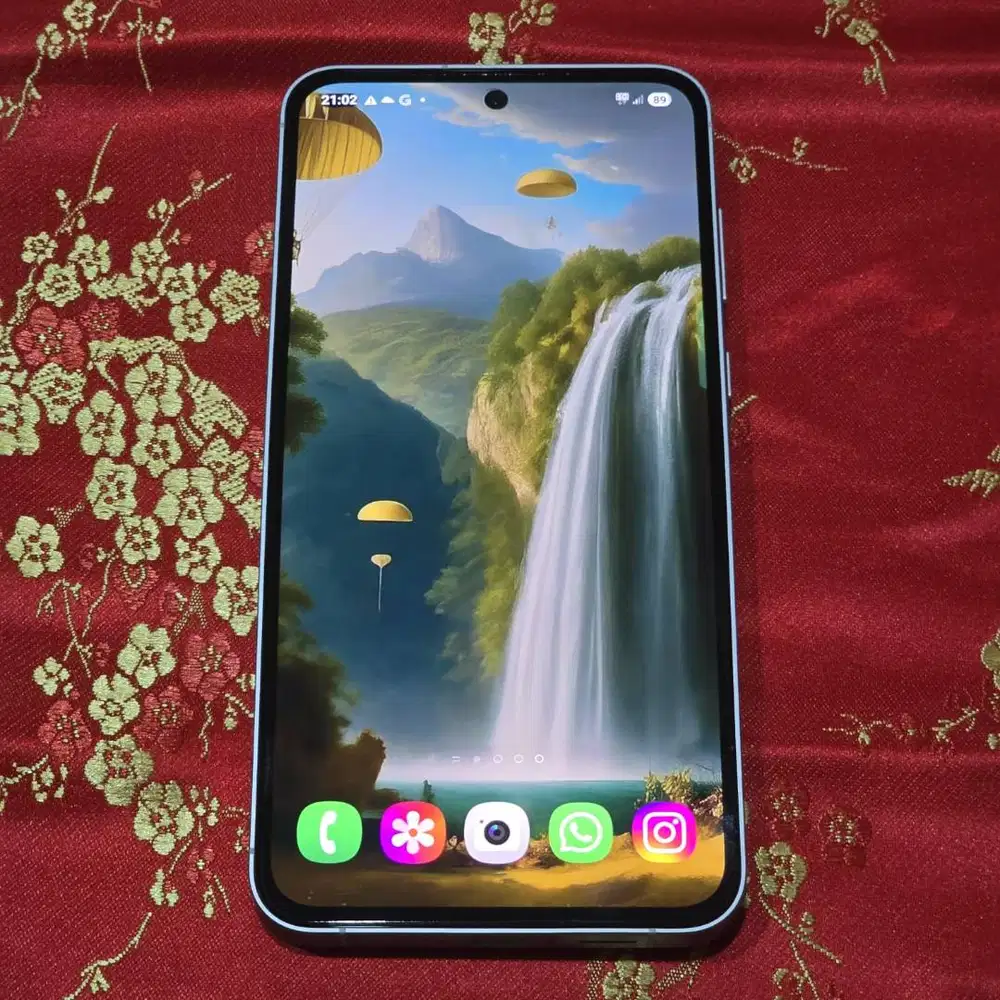 Di Jual HP Samsung A55 5G Ram 12 Memori 256 gb Warna favorit Ice Blue