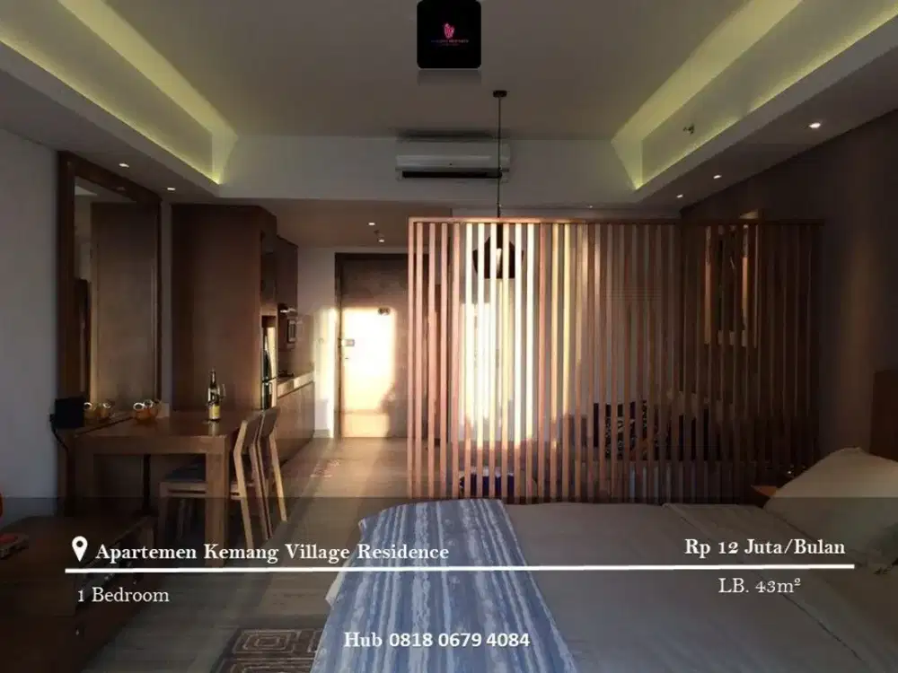 Disewakan Apartement Kemang Village Residence Studio Mid Floor Full Furnished