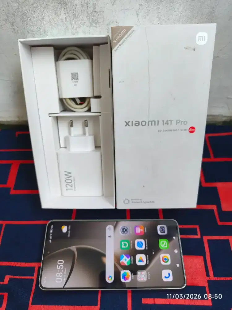 Xiaomi 14T Pro 12/256 Fullset ori segel mulus no minus garansi On 2026