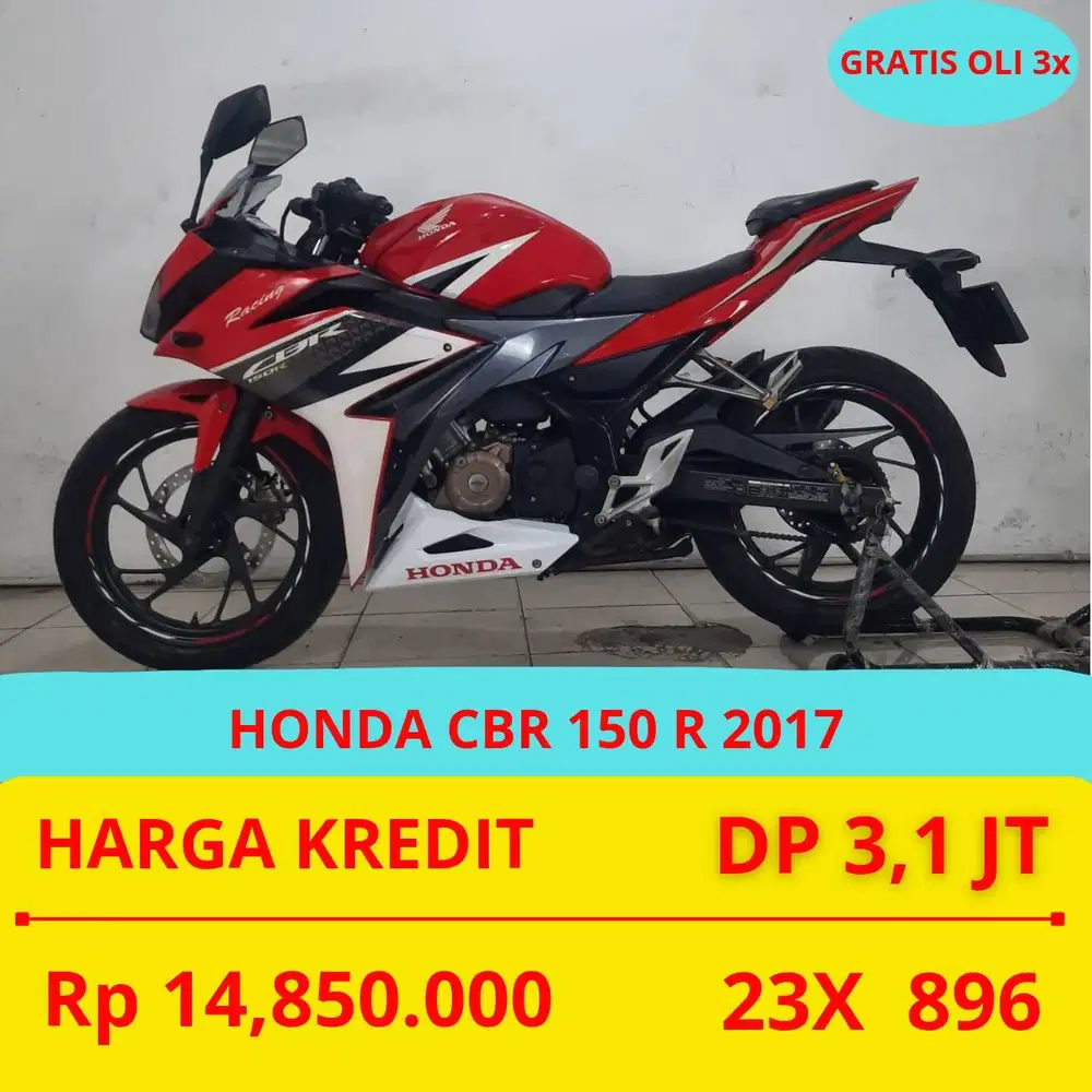 PROMO SUKSES MOTOR HONDA CBR 150 R 2017 DP MURAH 3,1 JUTA GUYSS