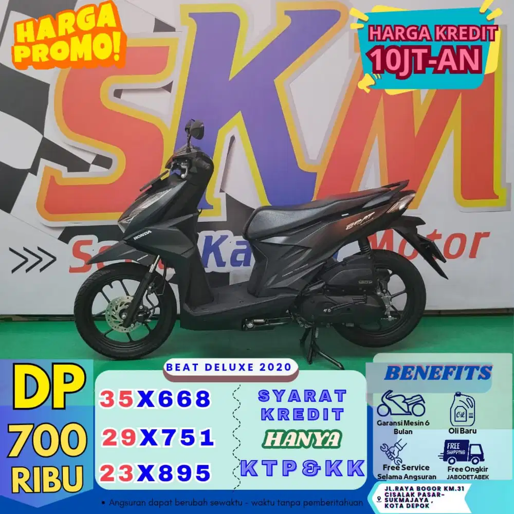 DP murah 700rb Honda beat deluxe th 2020 cash/credit