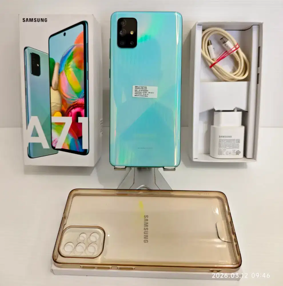 Samsung A71 4G 8/128 Gb Ex Koleksi Likenew 98% Ex Resmi bs TT/BT