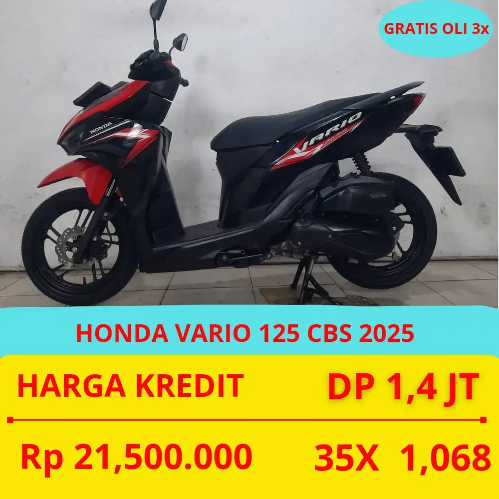 PROMO SUKSES MOTOR HONDA VARIO 125 CBS 2025 DP MURAH 1,4 JUTA GUYSS