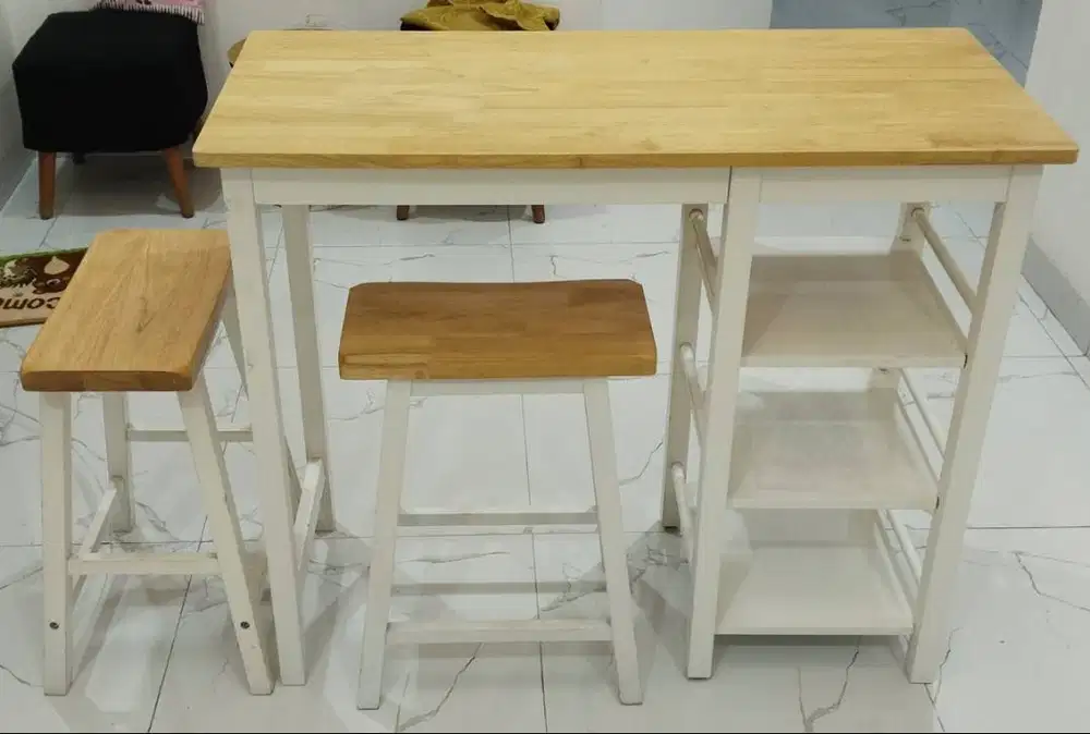 Informa Smith Set Meja Makan 2 Bangku - Putih