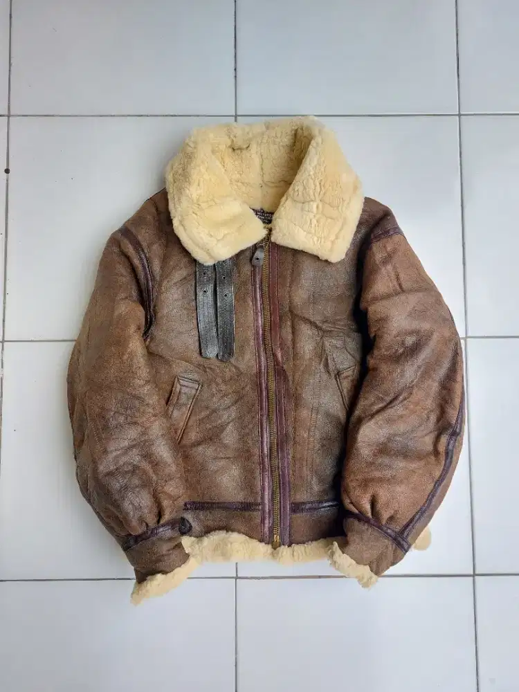 AVIREX JAKET KULIT B3 MILITARY VINTAGE LEATHER JACKET BOMBER PILOT