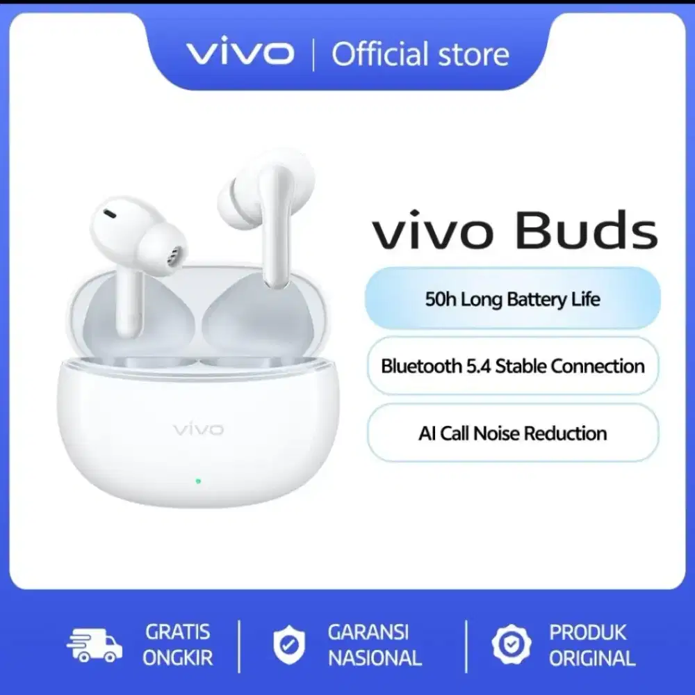 VIVO Buds Earbuds Bluetooth Baru Garansi Resmi