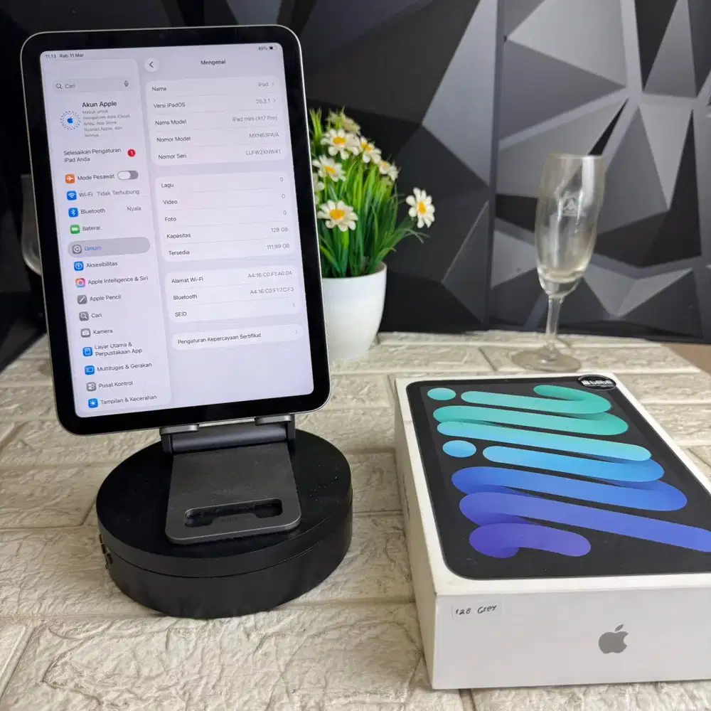 ipad mini 7 128gb ex ibox fullset ori like new bisa COD