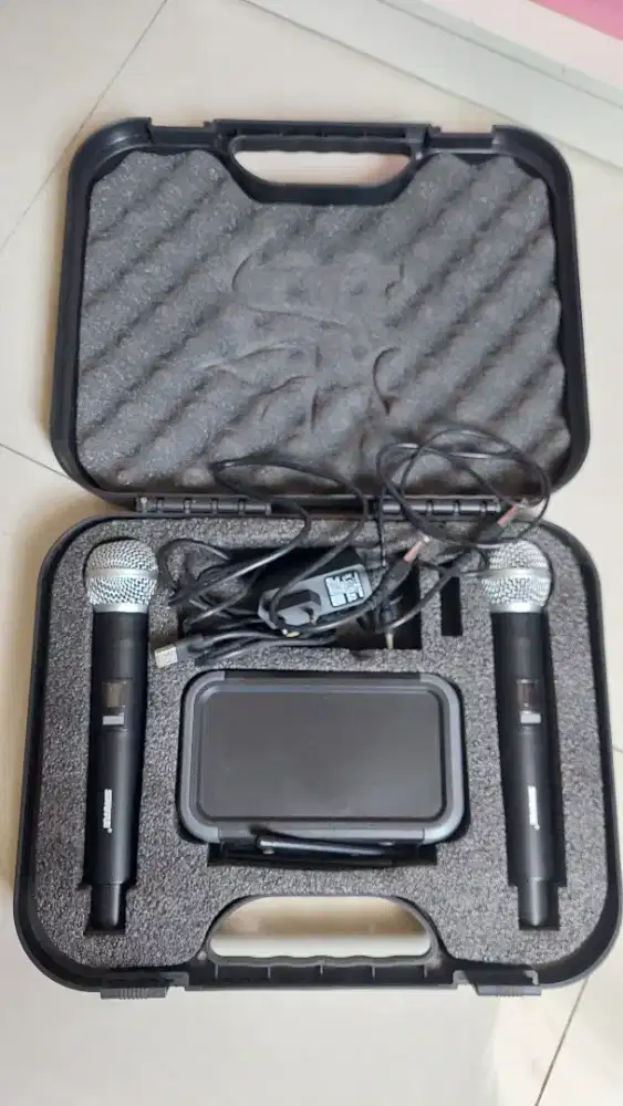 Shure mic wireless + soundcard xox ks108