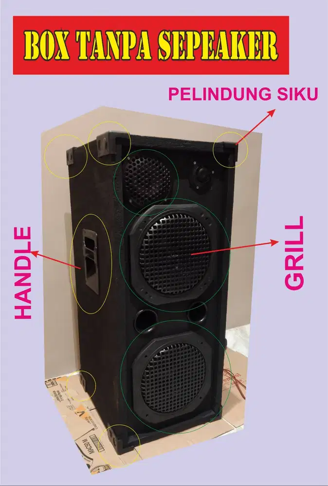 BOX BARU 10 Inchi DOBEL + ASSESORIES ( TANPA SPEAKER )
