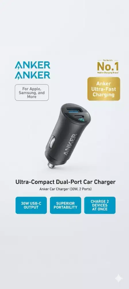 Sv anker 30 w 2 port