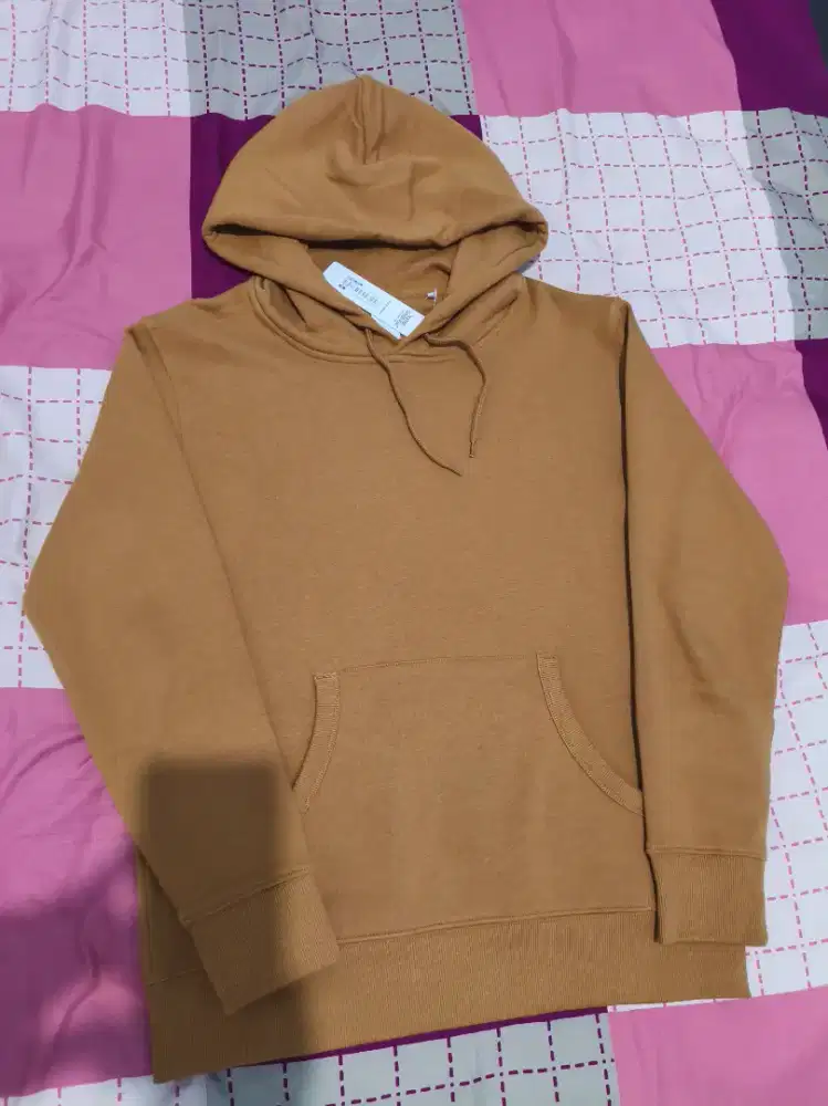 Jaket Hoodie Mustard Size M Original