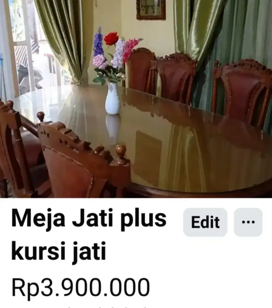 Jual Meja Jati dan kursinya