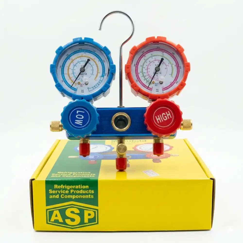 TESTING MANIFOLD AC DOUBLE MULTI R22 R32 R410 R134A R404 R407 R290