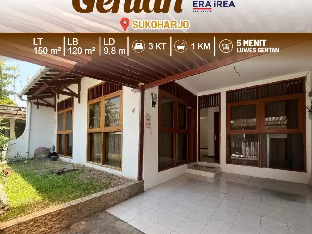 DIJUAL RUMAH DI SOLO GENTAN DEKAT LUWES GENTAN