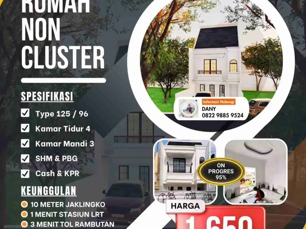 Dijual Rumah Siap Huni Ciracas Jakarta Timur