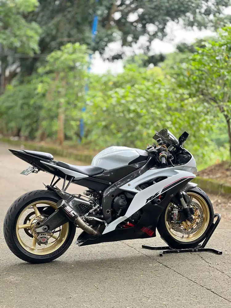 KM RENDAH! YAMAHA YZF R6 2014 PUTIH PAJAK ON SIAP GASPOL