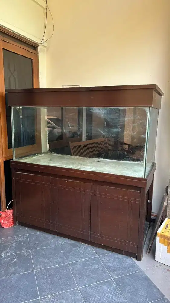 Aquarium + Kabinet ikan Hias uk 150x70x70 kc 10mm
