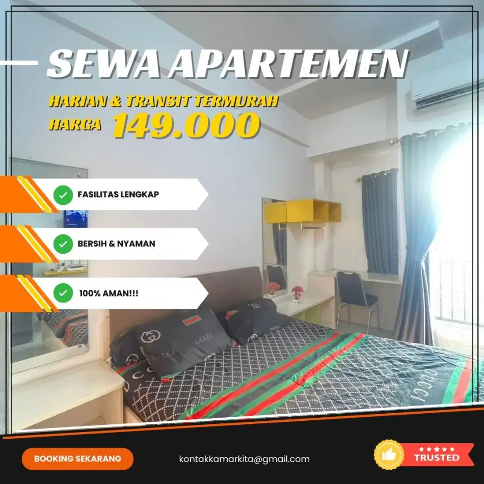 Sewa apartemen Harian/Transit Sentra Timur Jakarta Pulogebang Termurah