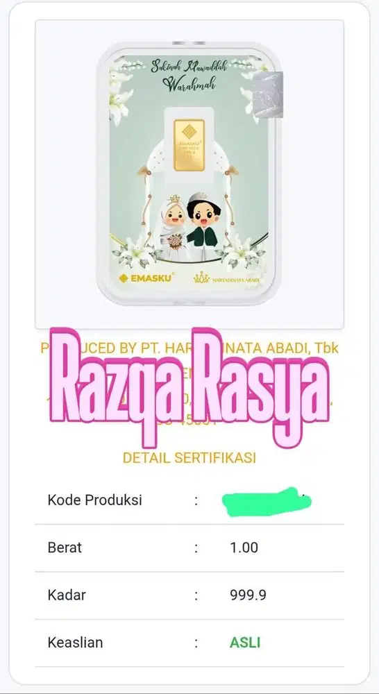 EMAS LOGAM MULIA HARTADINATA