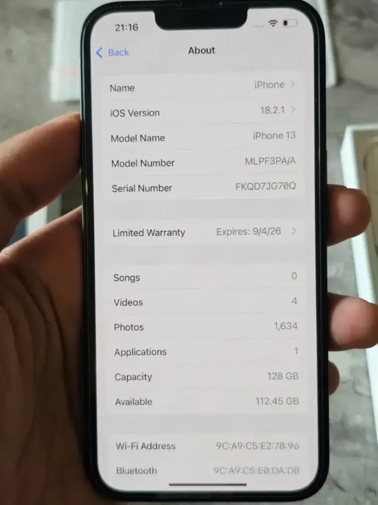 iPhone 13 128 iBox BH 99% Garansi September 2026