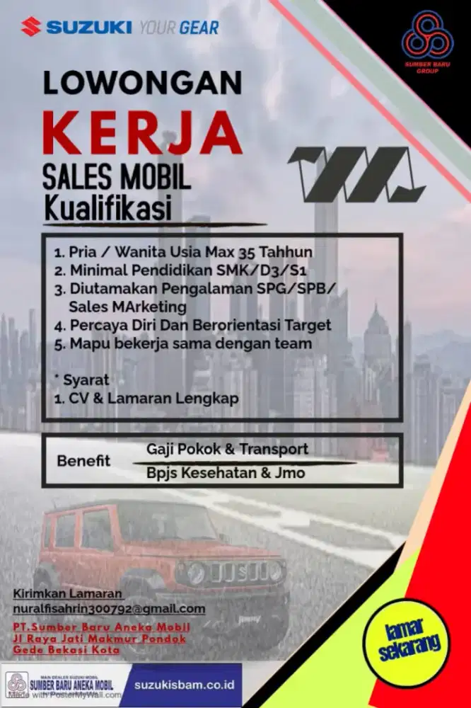 LOWONGAN KERJA SALES SPG SPB MOBIL