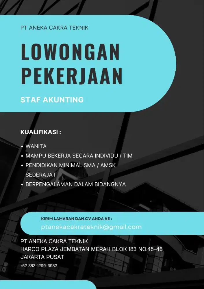 LOWONGAN PEKERJAAN - ACCOUNTING