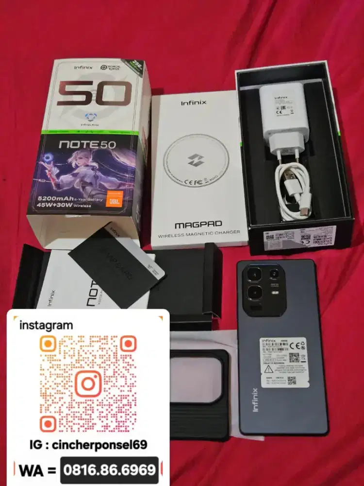 Jual hp INFINIX NOTE 50 8/256 sebulan pakai likenew istimewa