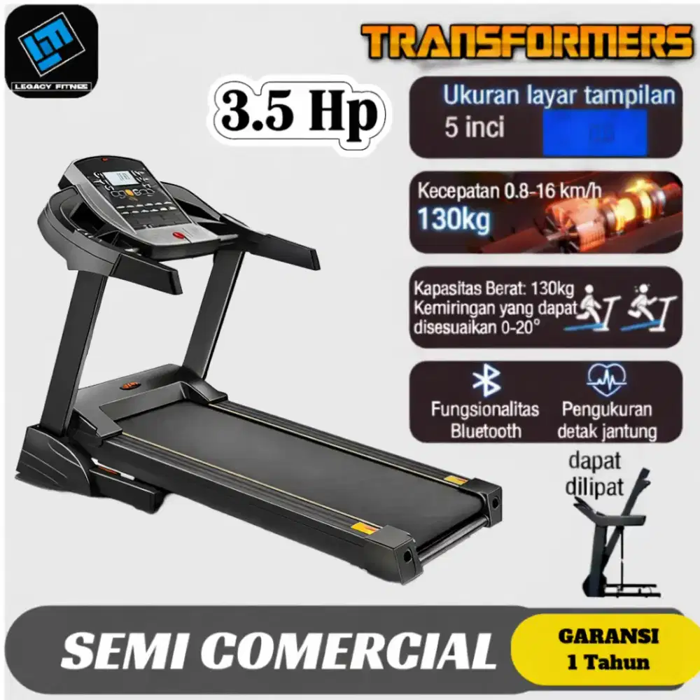 Treadmill Elektrik Automatic Incline Legacy Transformer Semi Comersil