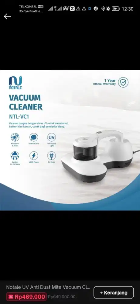 Vacum cleaner merek notale NTL-VC1