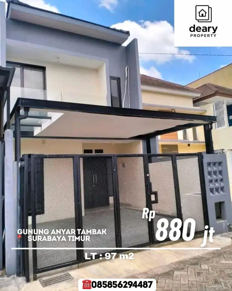 Rumah 2 Lantai Gununganyar Tambak Surabaya Timur