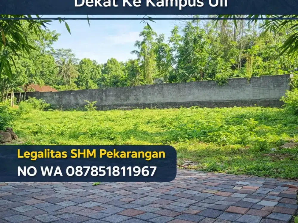 Tanah Jogja Kost Area Kampus UII Kaliurang SHM Pekarangan