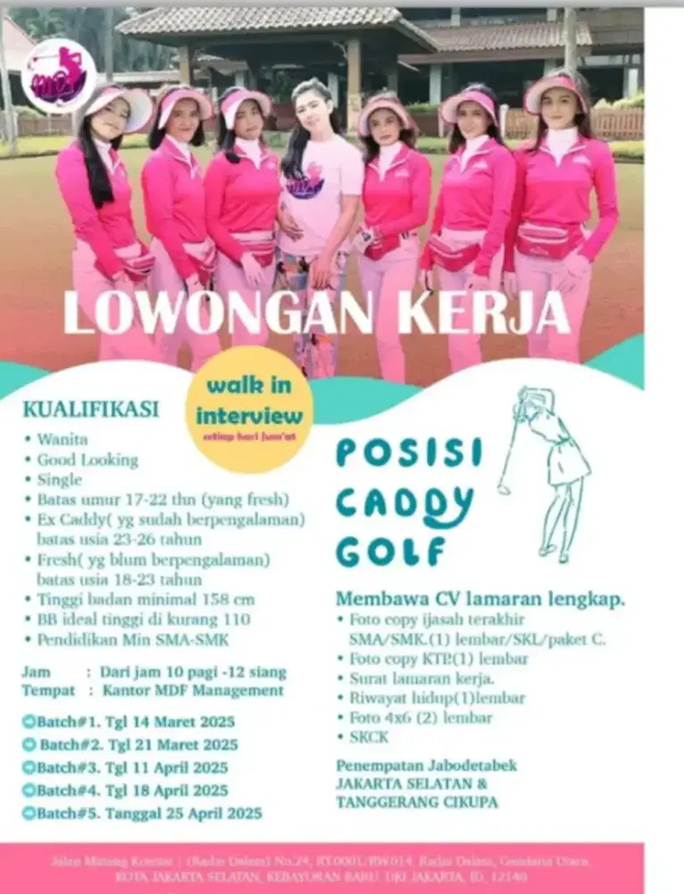 Walk interview caddy wanita
