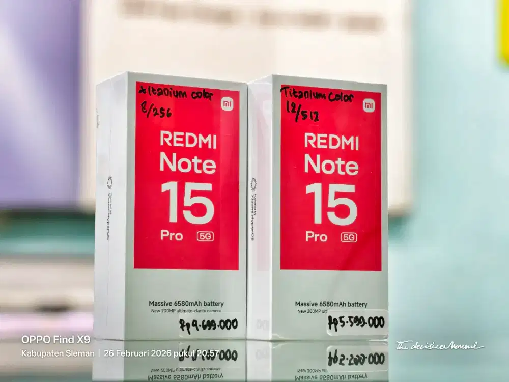 REDMI NOTE 15 PRO 5G 12/512 NEW SEGEL PROMO TERMURAH GARANSI RESMI
