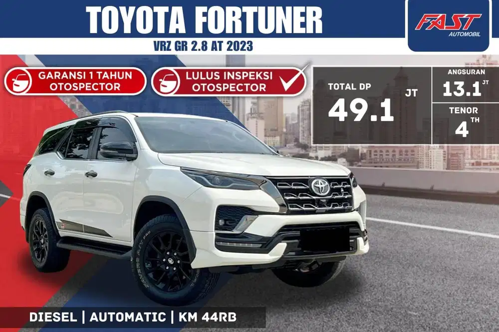TOYOTA FORTUNER VRZ GR 2023 2.8 AT LOW KM.44RB & PAJAK PANJANG