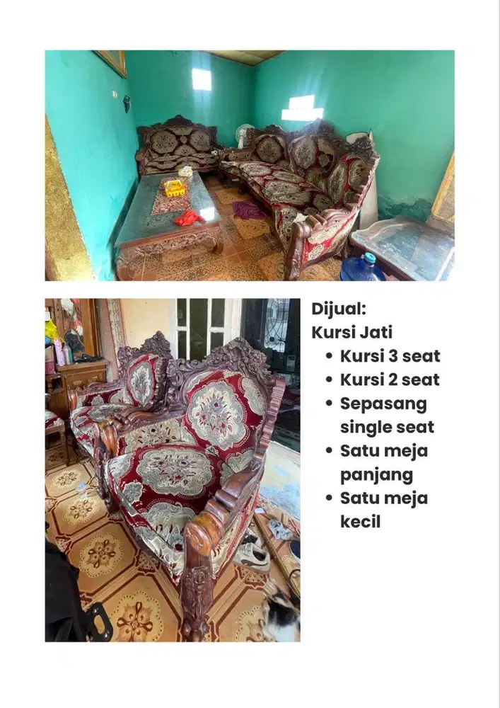 Jual Kursi Jati Ukir