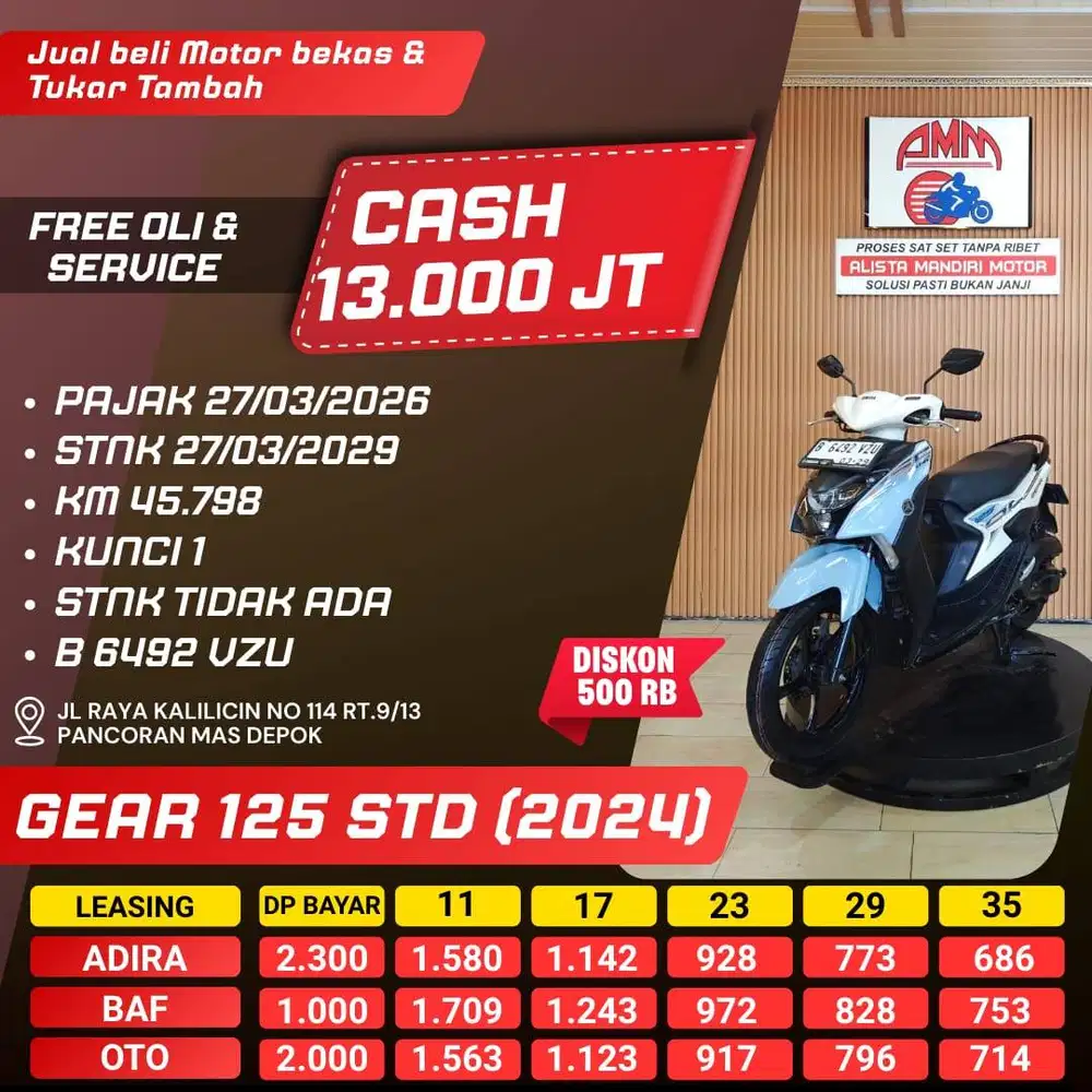 KREDIT DP 1 JTA GEAT TH 2024 BISA CASH/TRADE IN/PAKAI CC/PAYLATER