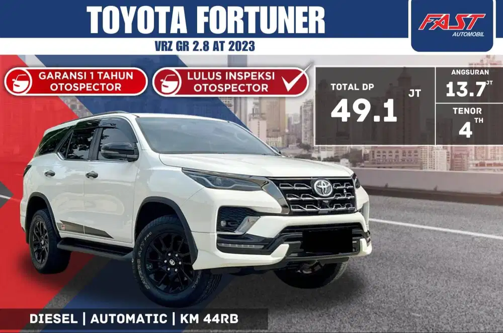 TOYOTA FORTUNER VRZ GR 2023 2.8 AT LOW KM.44RB & PAJAK PANJANG