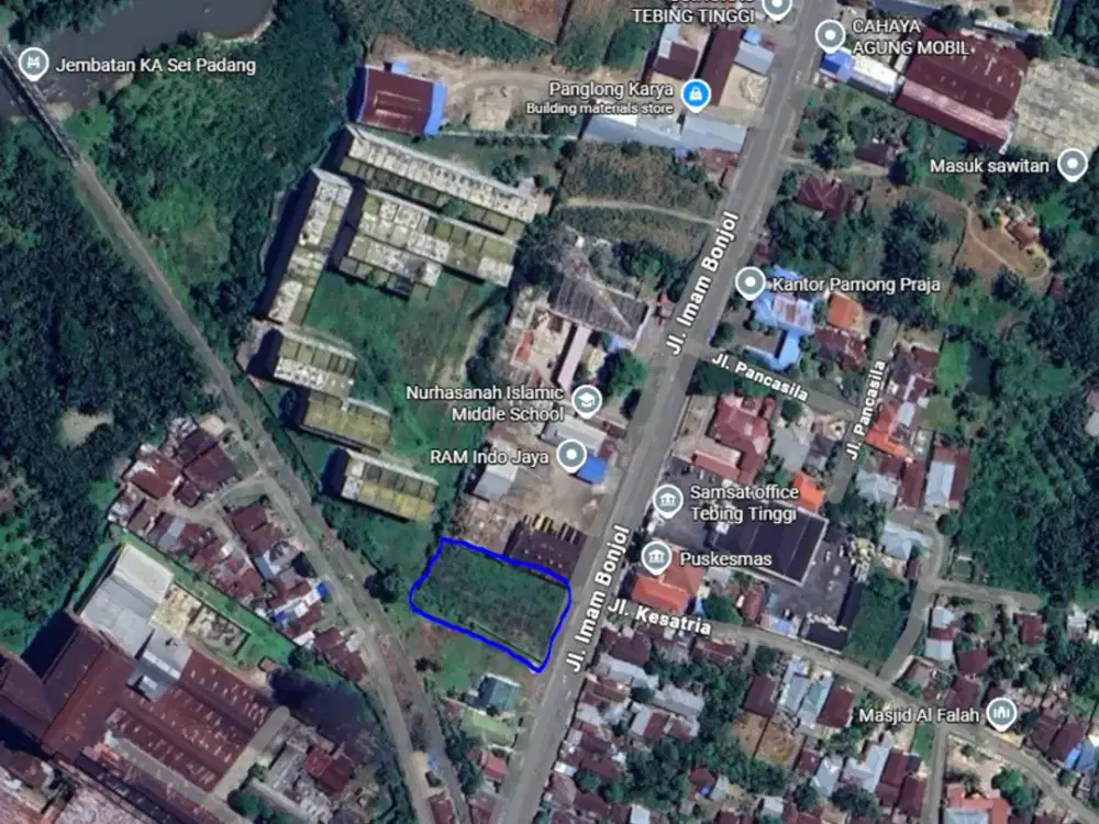 Dijual Tanah di Tebing Tinggi kota Luas 2.391 m2, SHM