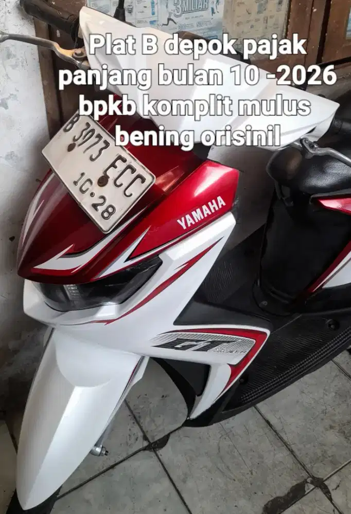 Yamaha Mio Soul GT 2013 cw asli putih B depok pajak panjang