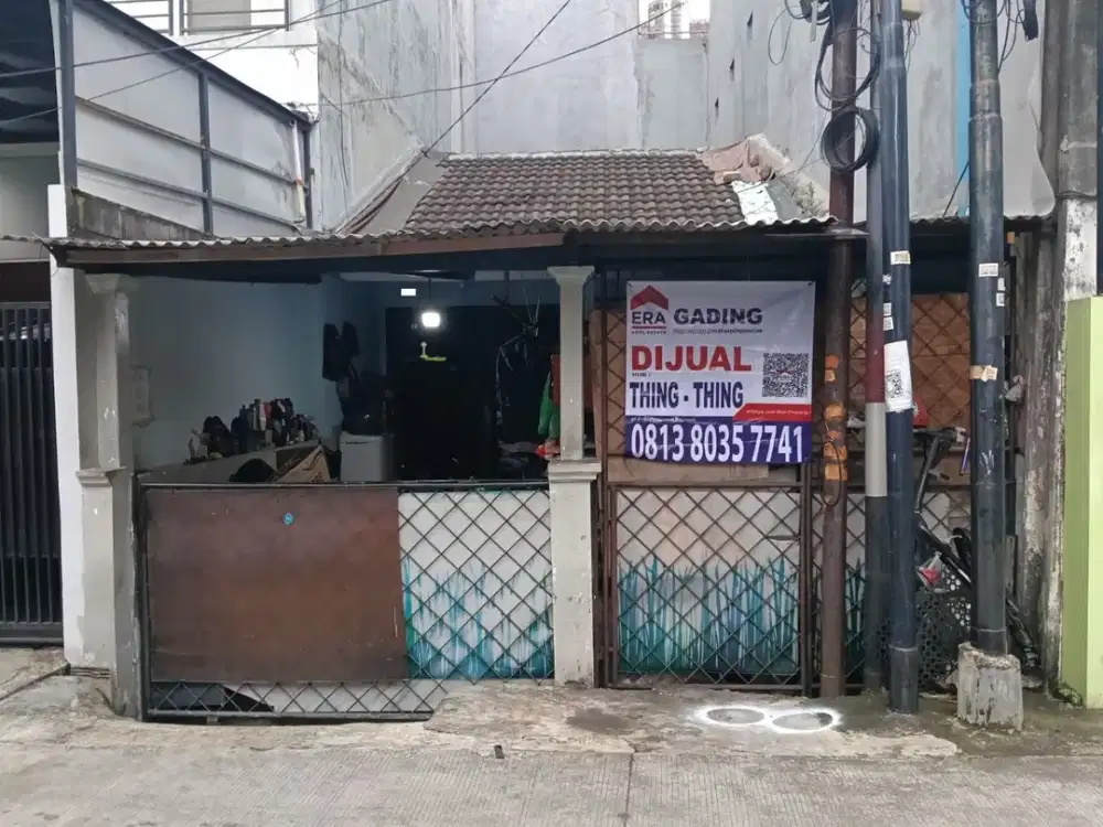 Ss.3736 - Murah !! Dijual Rumah Tua 5x14 Butuh Renovasi Hadap Timur di Danau Sunter