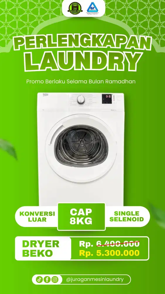 Dryer Laundry (Merk Beko Kapasitas 8kg)