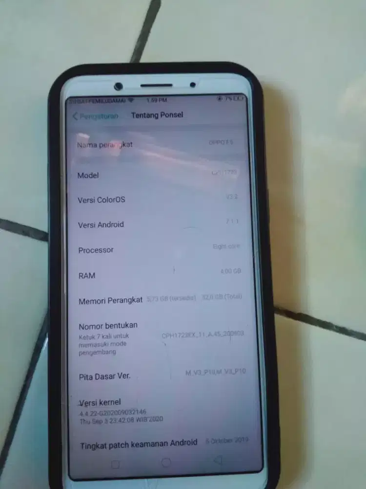 Jual hp Oppo  F5 seconde