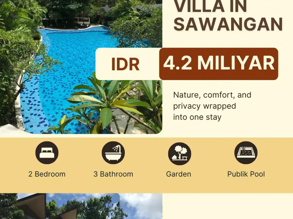 FOR SALE MODERN VILLA WITH BEAUTY VIEW AND SWIMMING POOL AT SAWANGAN NUSA DUA
