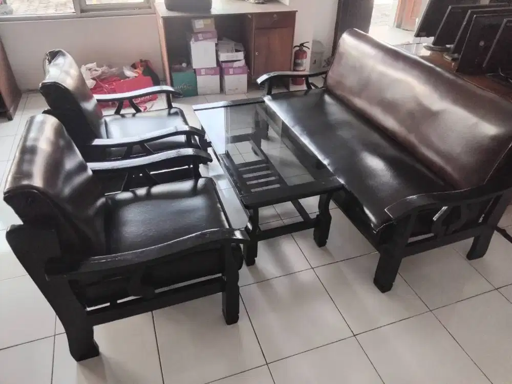 kursi tamu + meja murah minimalis lawas