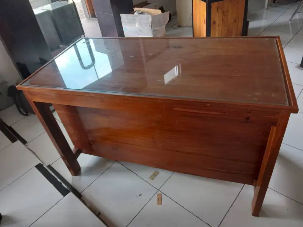 meja kantor jati murah  125x60x75