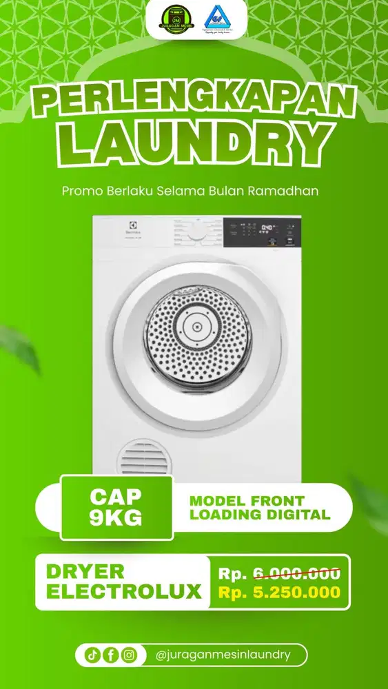 Dryer Laundry (Merk Electrolux Kapasitas 9kg)