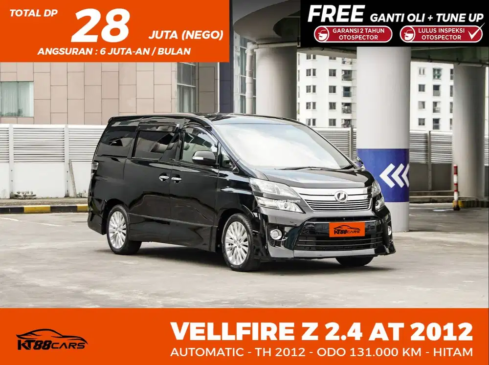 TOYOTA VELLFIRE 2.4 Z AT 2012