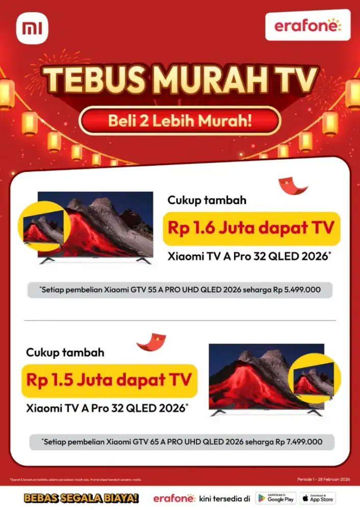 Promo TV bisa dicicil lewat aplikasi juga