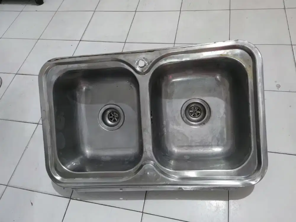 Wastafel cuci piring 2 lobang