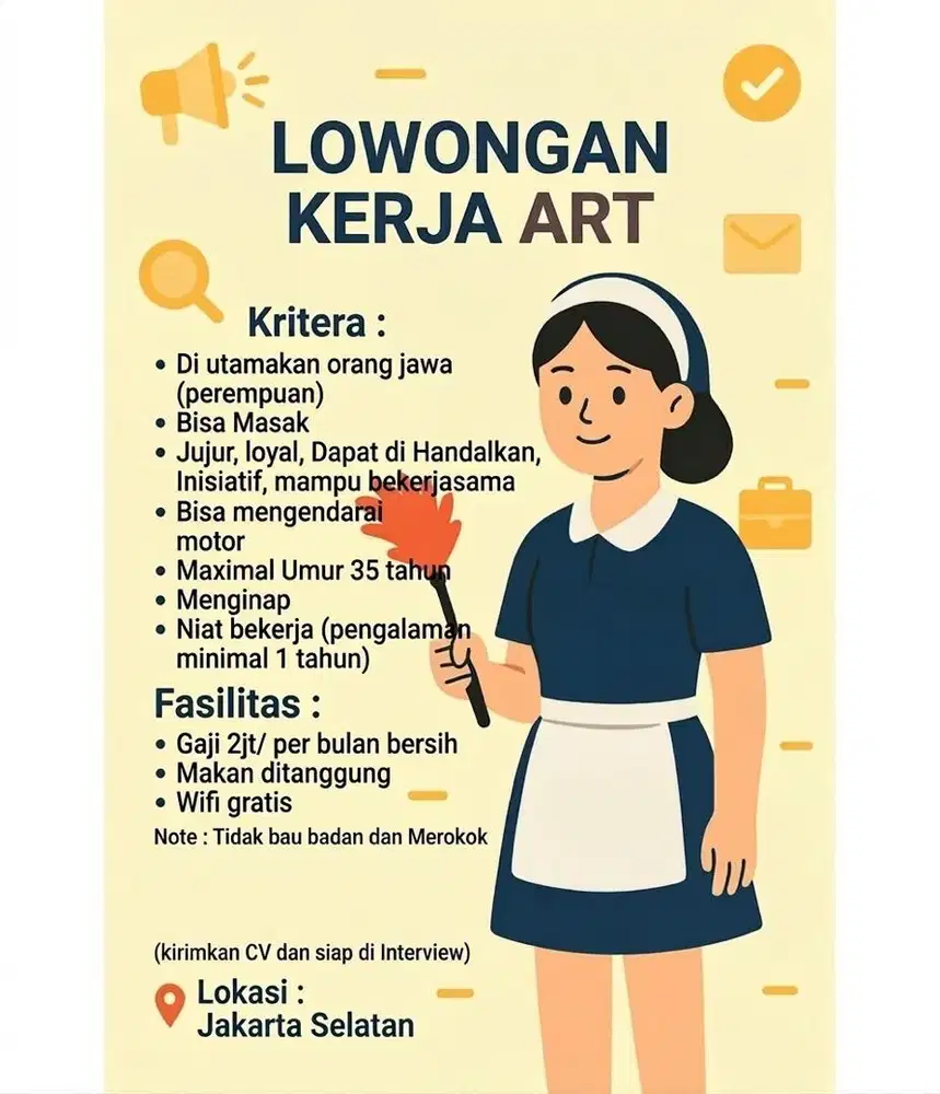 Dibutuhkan Segera ART